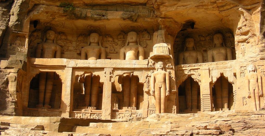 Photos of rock-cut Jain temples